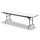 Officeworks Commercial Wood-laminate Folding Table, Rectangular Top, 60w X 30w X 29h, Gray/charcoal