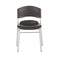 Cafeworks Chair, Supports Up To 225 Lb, 18" Seat Height, Graphite Seat/back, Silver Base, 2/carton