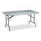 Indestructable Industrial Folding Table, Rectangular Top, 1,200 Lb Capacity, 60w X 30d X 29h, Charcoal