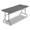 Indestructable Classic Bi-folding Table, Rectangular, 1,200 Lb Capacity, 30w X 72d X 29h, Charcoal