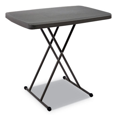 Indestructable Classic Personal Folding Table, 30w X 20d X 25 To 28h, Charcoal