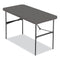 Indestructable Commercial Folding Table, Rectangular, 48" X 24" X 29", Charcoal Top, Charcoal Base/legs