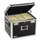 Locking File Chest With  Adjustable File Rails, Letter/legal Files, 17.5" X 14" X 12.5", Black