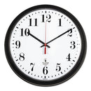 Black Quartz Contract Clock, 13.75" Overall Diameter, Black Case, 1 Aa (sold Separately)