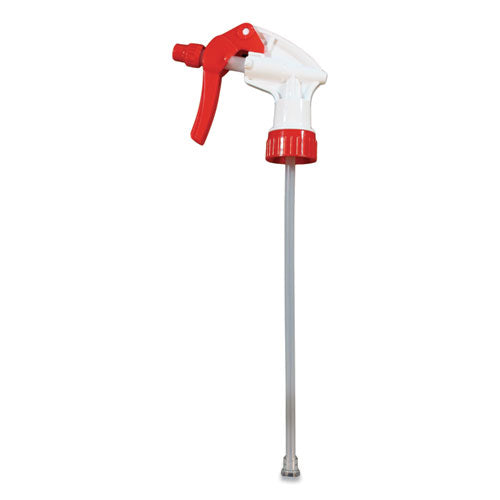 General Purpose Trigger Sprayer, 8.13" Tube, Fits 24 Oz Bottles, Red/white, 24/carton