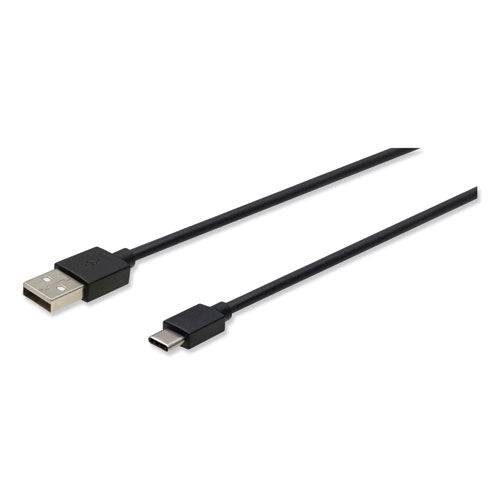 Usb To Usb-c Cable, 10 Ft, Black