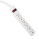 Power Strip, 6 Outlets, 15 Ft Cord, Ivory