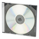 Cd/dvd Slim Jewel Cases, Clear/black, 100/pack