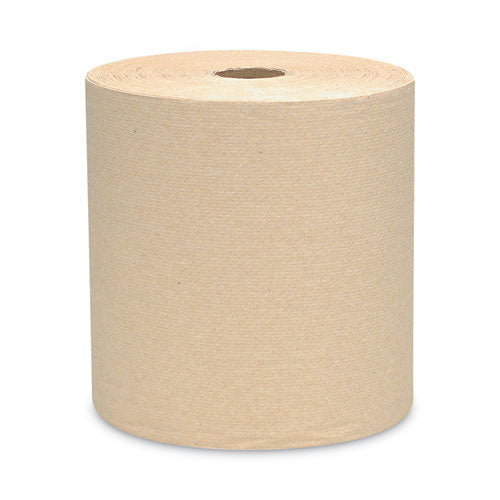 Essential Hard Roll Towels For Business, 1-ply, 8" X 800 Ft, 1.5" Core, Natural, 12 Rolls/carton