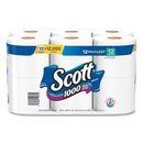 Toilet Paper, Septic Safe, 1-ply, White, 1,000 Sheets/roll, 12 Rolls/pack, 4 Pack/carton