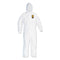 A20 Breathable Particle Protection Coveralls, Zipper Front, Large, White