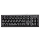 Keyboard For Life Slim Spill-safe Keyboard, 104 Keys, Black