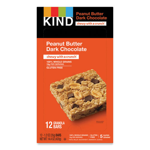 Healthy Grains Bar, Peanut Butter Dark Chocolate, 1.2 Oz, 12/box