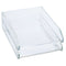 Clear Acrylic Letter Tray, 2 Sections, Letter Size Files, 10.5" X 13.75" X 2.5", Clear, 2/pack