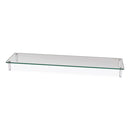Extra Wide Glass Monitor Riser, 39.4" X 10.2" X 3.25", Clear, Supports 60 Lbs
