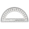 Open Center Protractor, Plastic, 6" Ruler Edge, Clear, Dozen