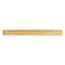 Beveled Wood Ruler W/single Metal Edge, 3-hole Punched, Standard/metric, 12" Long, Natural, 36/box