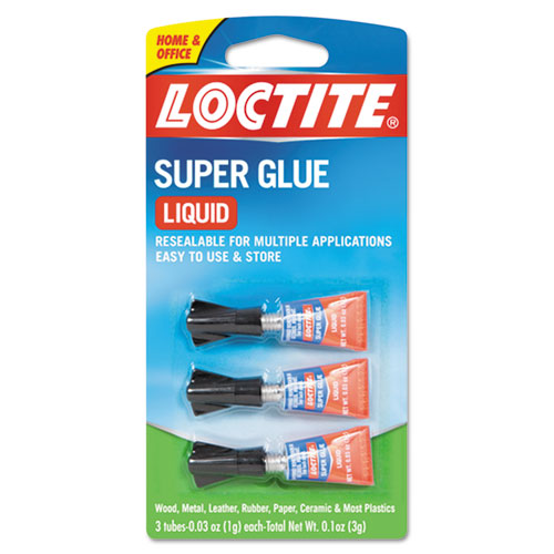 Super Glue, 0.11 Oz, Dries Clear, 3/pack