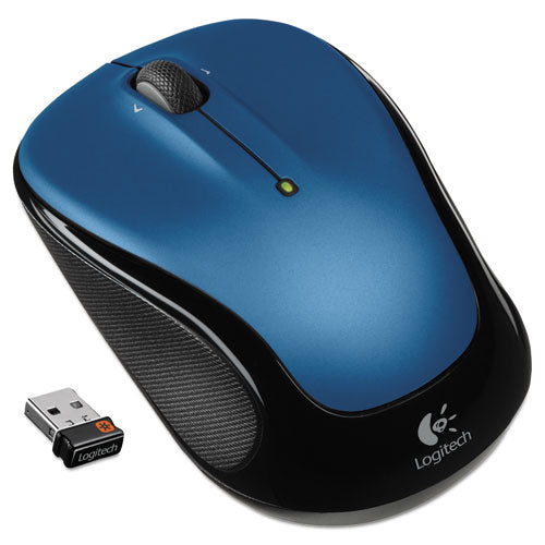 M325 Wireless Mouse, 2.4 Ghz Frequency/30 Ft Wireless Range, Left/right Hand Use, Blue