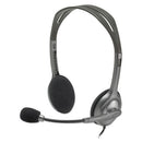 H111 Binaural Over The Head Headset, Black/silver