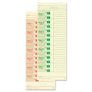 Time Clock Cards For All Standard Side-print Time Clocks, Two Sides, 3.5 X 9, 100/pack