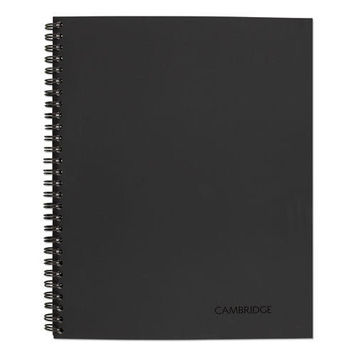 Wirebound Business Notebook, 1-subject, Wide/legal Rule, Black Linen Cover, (80) 11 X 8.5 Sheets