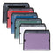 Expanding File, 7" Expansion, 7 Sections, Zipper Closure, Letter Size, Randomly Assorted Colors