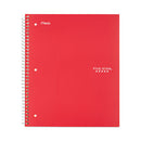 Wirebound Notebook With Two Pockets, 1-subject, Wide/legal Rule, Red Cover, (100) 10.5" X 8" Sheets