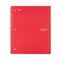 Wirebound Notebook With Two Pockets, 1-subject, Wide/legal Rule, Red Cover, (100) 10.5" X 8" Sheets