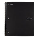 Wirebound Notebook With Two Pockets, 1-subject, Medium/college Rule, Black Cover, (100) 11 X 8.5 Sheets