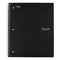 Wirebound Notebook With Two Pockets, 1-subject, Medium/college Rule, Black Cover, (100) 11 X 8.5 Sheets