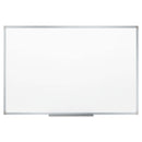 Dry Erase Board With Aluminum Frame, 72 X 48, Melamine White Surface, Silver Aluminum Frame