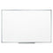 Dry Erase Board With Aluminum Frame, 72 X 48, Melamine White Surface, Silver Aluminum Frame