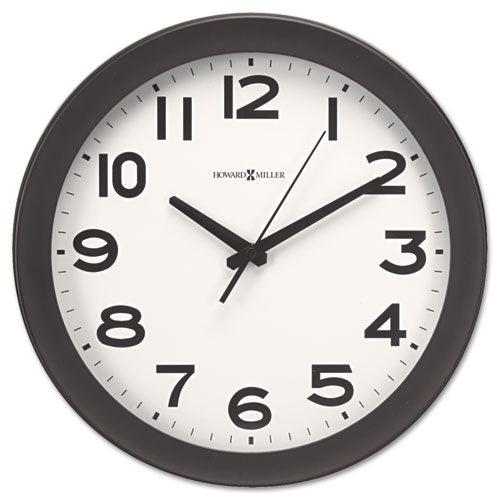 Kenwick Wall Clock, 13.5" Overall Diameter, Black Case, 1 Aa (sold Separately)