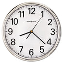 Hamilton Wall Clock, 12" Overall Diameter, Silver Case, 1 Aa (sold Separately)