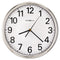 Hamilton Wall Clock, 12" Overall Diameter, Silver Case, 1 Aa (sold Separately)