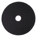 Low-speed High Productivity Floor Pads 7300, 15" Diameter, Black, 5/carton