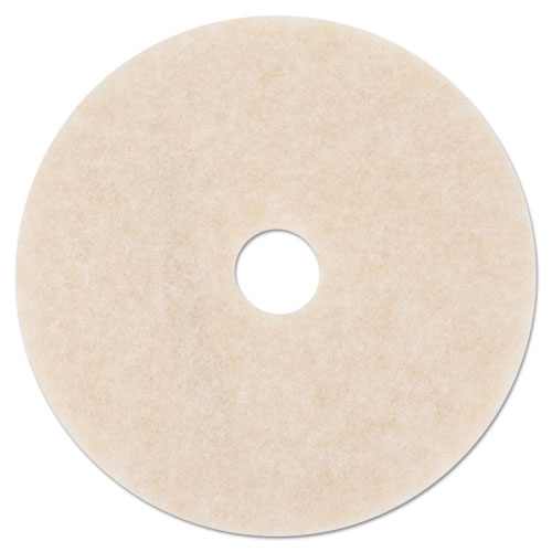 Ultra High-speed Topline Floor Burnishing Pads 3200, 20" Diameter, White/amber, 5/carton