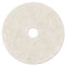 Ultra High-speed Natural Blend Floor Burnishing Pads 3300, 20" Diameter, White, 5/carton