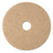 Ultra High-speed Natural Blend Floor Burnishing Pads 3500, 20" Diameter, Tan, 5/carton