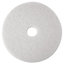 Low-speed Super Polishing Floor Pads 4100, 27" Diameter, White, 5/carton