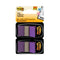 Standard Page Flags In Dispenser, Purple, 50 Flags/dispenser, 2 Dispensers/pack