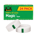 Magic Tape Value Pack, 1" Core, 0.75" X 83.33 Ft, Clear, 24/pack