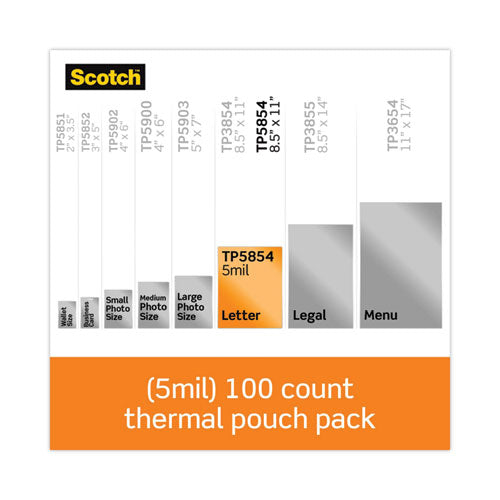 Laminating Pouches, 5 Mil, 9" X 11.5", Gloss Clear, 100/pack