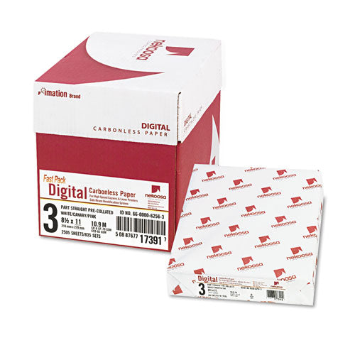 Fast Pack Carbonless 3-part Paper, 8.5 X 11, White/canary/pink, 500 Sheets/ream, 5 Reams/carton