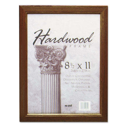 Solid Oak Hardwood Frame, 8.5 X 11, Walnut Finish