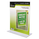 Clear Plastic Sign Holder, Stand-up, 8.5 X 11