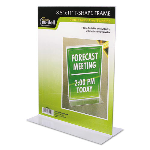 Clear Plastic Sign Holder, Stand-up, 8.5 X 11