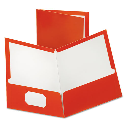 Two-pocket Laminated Paper Folder, 100-sheet Capacity, 11 X 8.5, Metallic Copper, 25/box