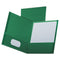 Linen Finish Twin Pocket Folders, 100-sheet Capacity, 11 X 8.5, Hunter Green, 25/box